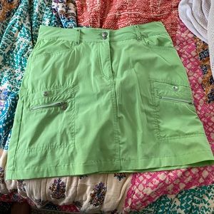 Lime green high waisted skort